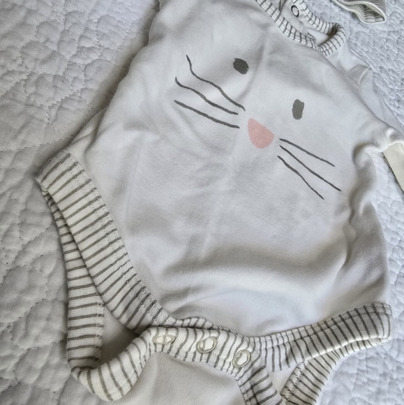 Pehr X Indigo Bunny Rabbit Onesie Long sleeve Bodysuit Set 0-3 Months - Picture 3 of 7